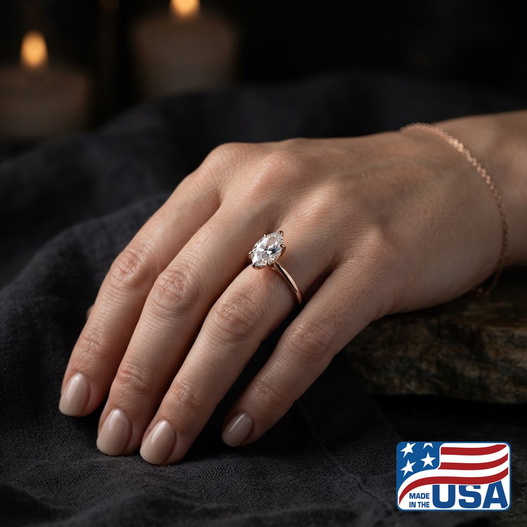 Freya Cathedral Engagement Ring | Pear Lab-Grown Diamond, 14k Rose Gold | EverLumina