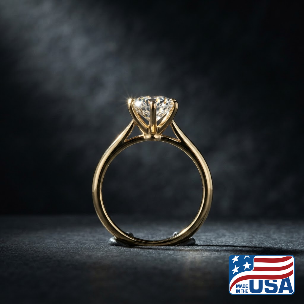 Isla Solitaire Engagement Ring | Emerald Natural Diamond, Platinum | EverLumina