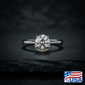 Maeve Hidden Halo Engagement Ring | Round Lab-Grown Diamond, Platinum | EverLumina