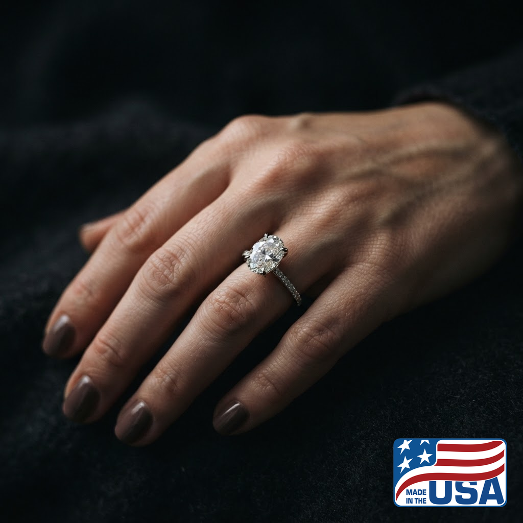 Sienna Cathedral Engagement Ring | Princess Natural Diamond, 18k Yellow Gold | EverLumina