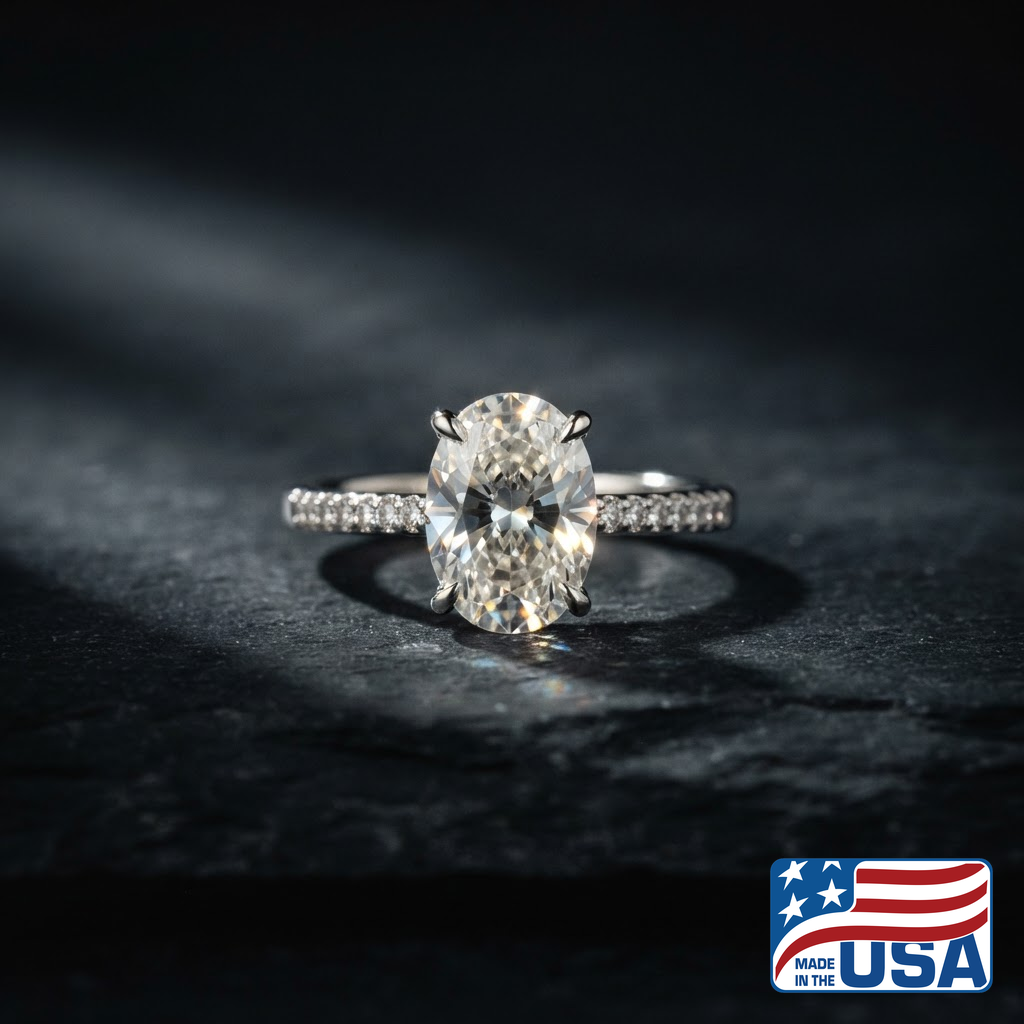 Sienna Cathedral Engagement Ring | Princess Natural Diamond, 18k Yellow Gold | EverLumina