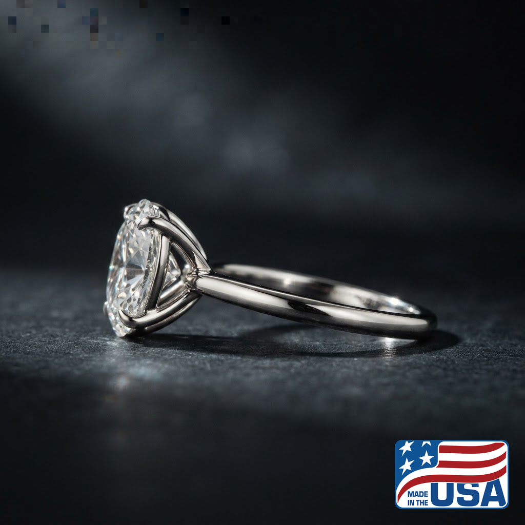 Sienna Cathedral Engagement Ring | Princess Natural Diamond, 18k Yellow Gold | EverLumina