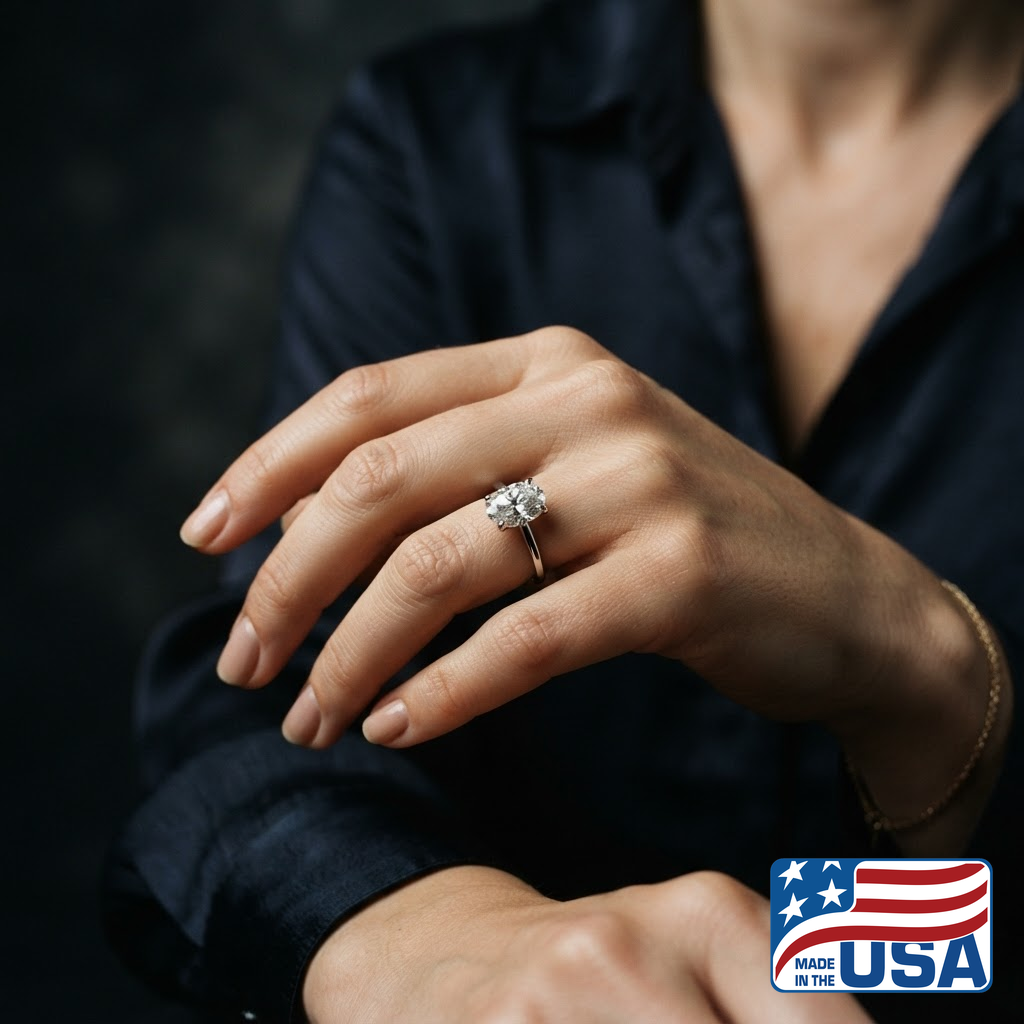 Valentina Pave Engagement Ring | Radiant Natural Diamond, 18k White Gold | EverLumina